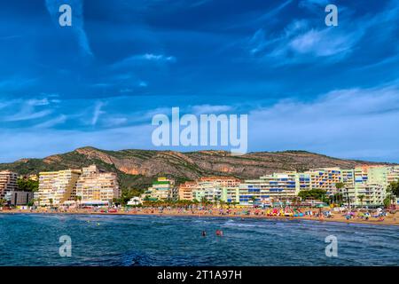 Costa del Azahar Küstenstadt Oropesa del Mar Spanien in der Nähe von Benicassim und Marina D`Or Stockfoto